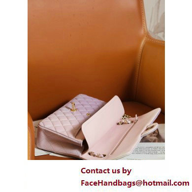 Chanel Gradient Lambskin  &  Gold-Tone Metal Classic Flap 11.12 Handbag A01112 Pink/Purple 2025